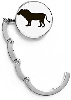 Настолна Закачалка с изображение на Черно Лъв С Изображение на Животно, Декоративна Катарама, Прибиращ Сгъваема Закачалка