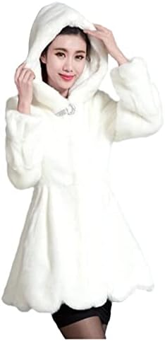 Дамски Модни Бяла Горна дреха, Блуза, Наметало С качулка, Пуловер, Дамско Елегантно Палто с Дълъг Ръкав и Джоб На Кръста,
