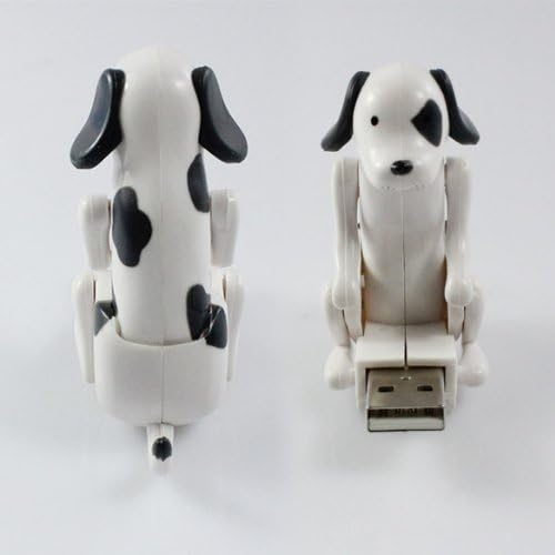 USB Humping Dog, Забавен Сладък USB Humping Spot Dog Коледна Играчка Подарък от TTnight (Черно + Бяло)