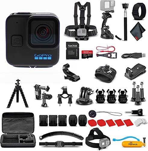 GoPro HERO11 (Герой 11) Черна Мини-Водоустойчива екшън камера с резолюция от 5,3 До Ultra HD видео, 24,7 Мегапиксела