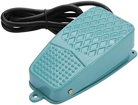 Fafeicy TFS-2 От Нескользящего Алуминиева Сплав Електрически Foot Switch Педал Нулиране на Ac 250 В 10A SPDT Зелен, Импулсно Захранване