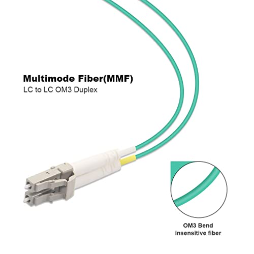 Оптичен кабел OM4 LC UPC към КТ UPC, Многорежимная скок 1/10/40 Gb, Пълнодуплексна като 50 / 125μm хм - 1 м. (3,3 фута) - като 50 / 125μm микрона