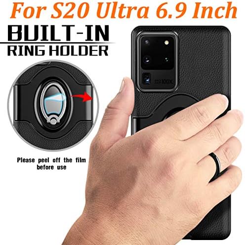 eSamcore Galaxy S20 Ultra Case - Седалките-Поставки за пръстени за телефони + Магнитна Поставка за автомобилния телефон