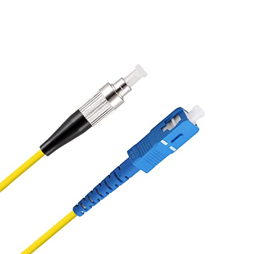 Оптичен кабел Eardion SC-FC, един режим Симплексный Свързване на оптичен кабел с дължина 3 m (9,8 фута) - SC/UPC-FC/UPC 9/125um Жълт Кабел SM за оптичен кабел