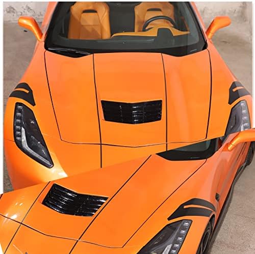 LLKUANG Креативна Стикер на предния Капак на автомобила, Декоративна Лента, Подходящ за Chevrolet Corvette C7 2014-2019,