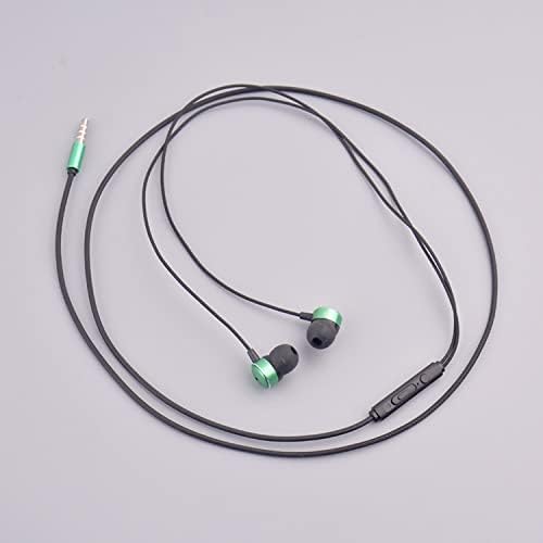 Професионални слушалки с кабел с Регулатора на звука на микрофона, Подсилен кабел, Шумоизолация от пяна с памет ефект