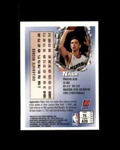 Карта начинаещ Стив Неш 1996-97 най-Добрите 75 - Баскетболни карта начинаещ с надпис Slabbed