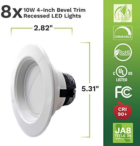 - Вградени лампа Bioluz LED 4 с модифицираните led с Мощност 65 W (при използване 10 W) 700 Лумена, 90 CRI, с регулируема