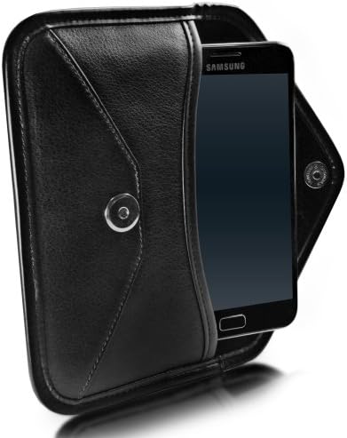 Калъф BoxWave, който е Съвместим с ZTE Axon 11 5G (Case by BoxWave) - Луксозни Кожена чанта-месинджър, чанта-плик от