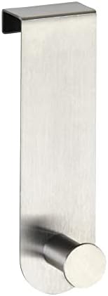 WENKO Door Celano-Баня, Куката за кърпи от Неръждаема Стомана, Сребро-мат, 6 x 4 x 14 см