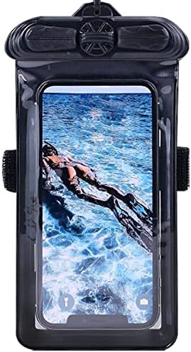 Калъф за телефон Vaxson черен цвят, съвместим с водоустойчив калъф vivo U1, суха чанта [без защитно фолио за екрана]