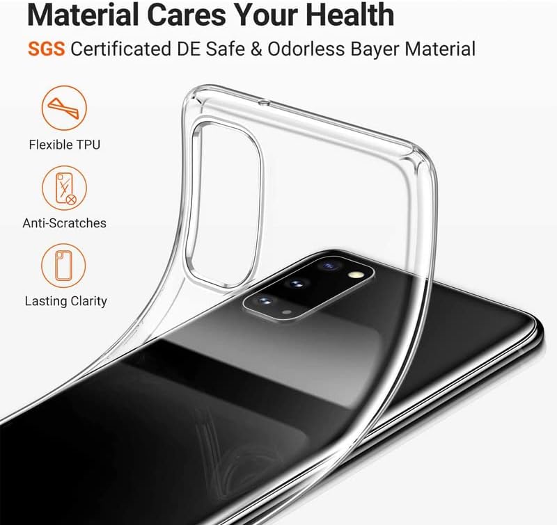 Калъф за телефон HGJTF за Huawei Nova Y70 (6,75 ) с 2 Защитни филм от закалено стъкло, [ултра тънък Прозрачен лека броня