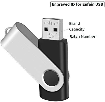 [Не, 128 GB] USB флаш памет Enfain 10 Pack малък капацитет 128 MB, флаш-памети с обем 128 MB черен на цвят, с led индикатор,