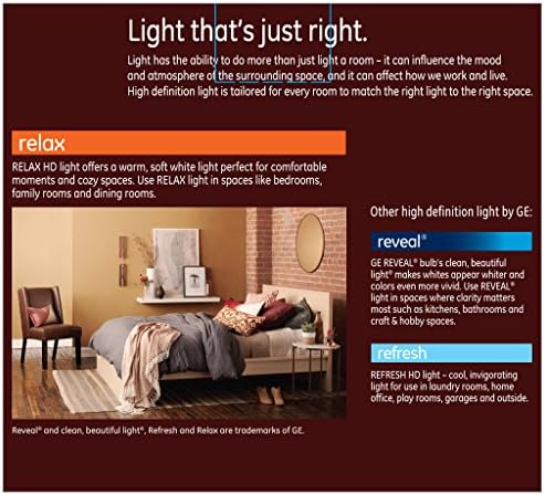 GE Lighting Relax LED HD мощност 4 W (смяна на 40 Вата), 300-люменная крушка A15 със средна цокъл, наивно-бяла, 2 бр.