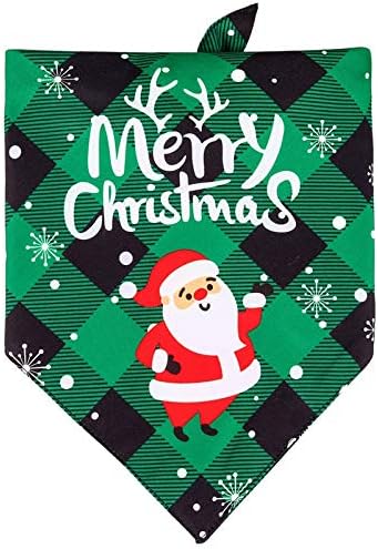 Стоки за домашни любимци UYZ, Коледен Двустранен Триъгълен Шал за домашни Любимци, Треугольное Кърпа за Слюнката с Коледните