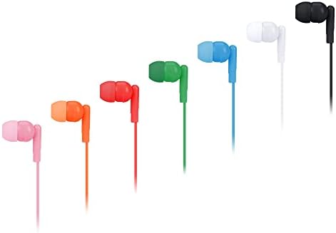 30 Опаковки слушалки на Едро за класни стаи, Студентски слушалки QIDAIZUOEN в индивидуална опаковка за училище на 7 цвята