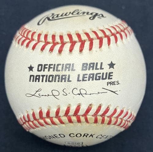 Уили Мейс два Пъти подписа договор с HOF MVP ROY Stat Baseball JSA LOA - Бейзболни топки с автографи