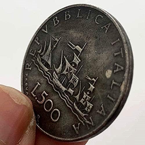 Италиански Антични Латунная Стара Сребърен Медал са подбрани Монета Занаят 29 мм Медни Стара Сребърна Монета Айде Копие