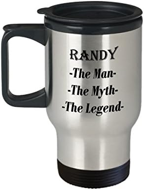 Ранди - Човек, Мит, Легенда, Невероятна Кафеена Чаша за Подарък - Пътна Чаша на 14 грама