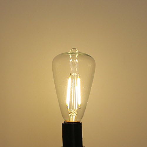 Bulbright 3 ОПАКОВКИ led лампи с нажежаема жичка ST48 - 4W Led лампа с нажежаема жичка, Цокъл на E12, прозрачен Топло