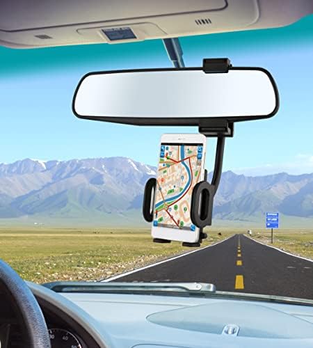 FineLife Products Управляемият и Выдвижное Планина за телефон в Автомобил на Огледалото за обратно виждане с възможност