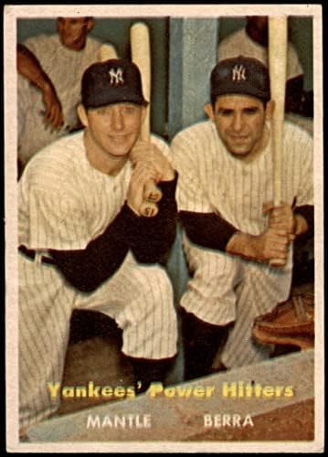1957 най-Добрите 407 Силови нападатели Янкис Мики Мэнтл/Йога Берра Ню Йорк Янкис (Бейзболна картичка) VG йорк Янкис