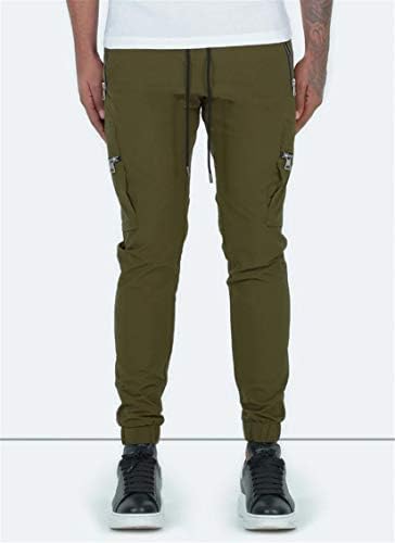 Andongnywell Мъжки Туристически Панталон-карго Slim Fit Ластични Панталони за Джогинг, Колоездене, Улични Панталони с