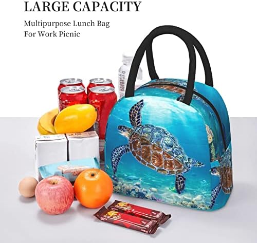 Mounno Sea Turtle Преносима чанта за Обяд за Мъже и Жени, Преносима чанта-Тоут, Термоизоляционный за многократна употреба