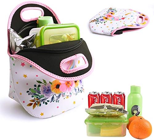 WERNNSAI Unicorn Lunch Bag - Чанта-хладилник с неопреновой изолация за Обяд, Водоустойчив и Здрав Чанта за Бебешка Пикник,