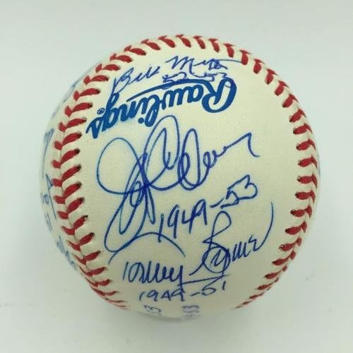 Йога Берра и whitey Ford Великите играчи на Янкис на 1950-те Години, подписано на 18 бейзболни топки с ДНК PSA - Автограф
