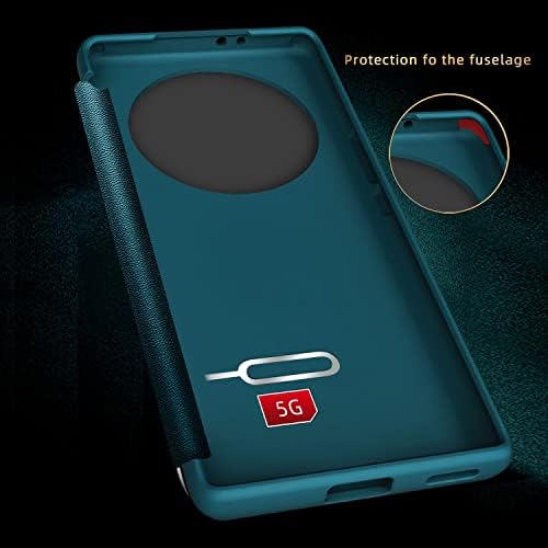 Калъф за телефон HongLiang, Съвместим с калъф Huawei Honor Magic5 Lite, Прозрачно Обзорное прозорец, Магнитен Тънък флип