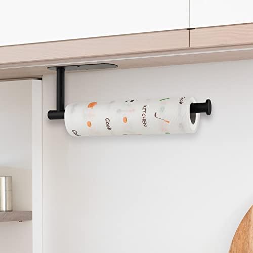 Държач за хартиени кърпи за ръце, Монтиране на стена под шкаф за кухненски салфетки, на клею или с сверлением, Подвесная