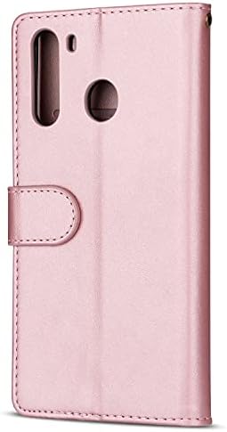 Калъф за телефон Samsung Galaxy А21 Защитен калъф в стил Портфейла, Защитен калъф от изкуствена кожа, Скоба Функционално