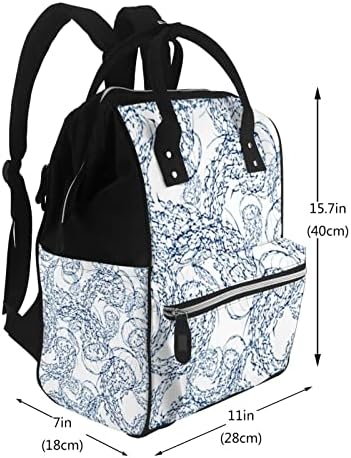 Раници за смяна на пелени за майки С лек гланц-Синьо-Art Travel Bookbag Чанти за памперси Back Pack