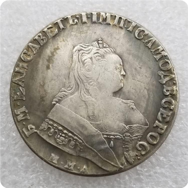 Старинни Занаяти на Русия 1743 Чуждестранна Възпоменателна Монета Сребърен долар