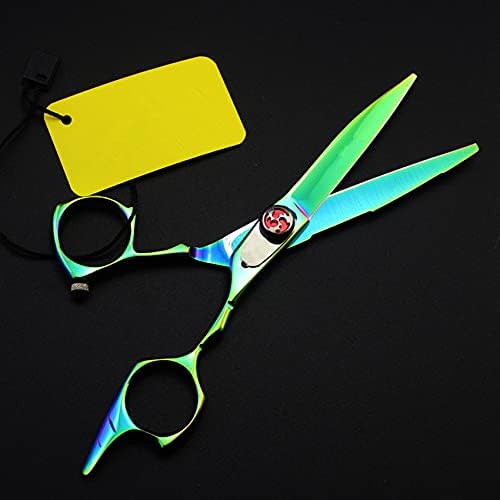 Ножица за подстригване на коса, 5,5-инчов Престижни японски 440c ЗЕЛЕНИ ножици за коса, ножица за грим, фризьорски инструменти,
