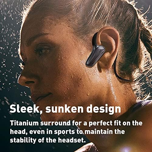 Спортни слушалки Genofo Open Bluetooth с костна проводимост - Лесна и удобна, защитена от пот и падения безжична слушалка