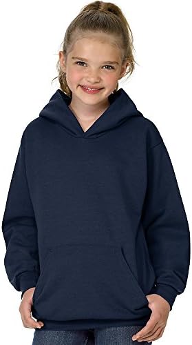 Hoody-пуловер с качулка за голям момче Hanes, Тъмно синьо, X-Small