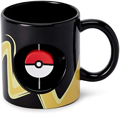 Официалната чаша за Pokemon - Черна керамична чаша с тегло 16,9 грама за горещо кафе, чай, какао - Новост, Посуда за