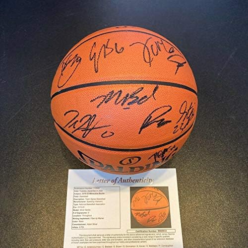 2019-20 Екипът на Милуоки Бъкс Подписа баскетболен договор с Яннисом Антетокунмпо JSA COA - Баскетболни топки с автографи