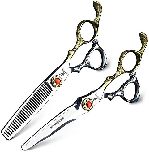 Ножици за подстригване XUANFENG Cobra 6 и филировочные Ножици за дома или Фризьорски салон от стомана 440C, Ножици за
