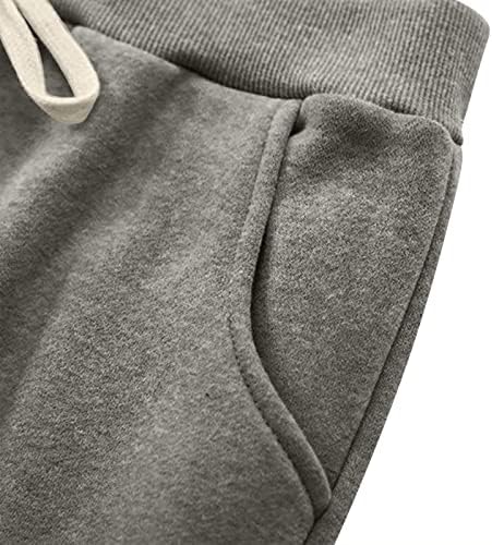 HgNAY/ Дамски Топли Спортни Панталони от дебела подплата от шерпи с завязками в Рождественском стил, Спортни Панталони