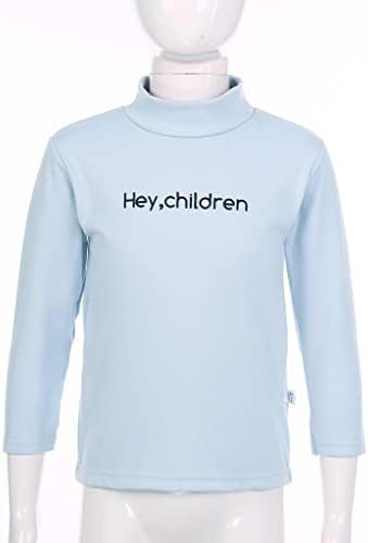TTAO/Детско топлинна бельо, Блузи, тениски с дълъг ръкав, Есенно-Зимна Топла Тениска, Тениски, Синьо Тип C 13-14 Години