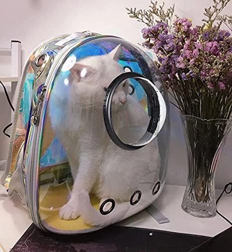 NC Нова чанта за котки Прозрачна чанта за домашни любимци От Преносим дишаща лента за носене през космическа чанти Лазерен