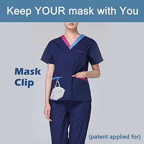 Използвайте чисти скоби за маски за съхранение на дрехи от 12 бр., Прикрепете скоба за маски за дрехи с всякаква дебелина