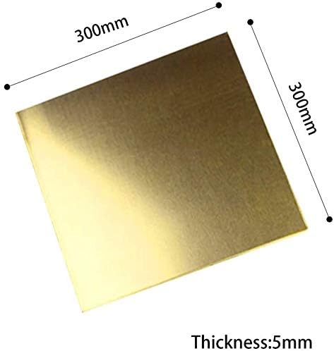 NIANXINN Отрязва листов метал месинг-високо качество H62 от месинг (Размери: 5 mm x 300 mm x 300 mm)