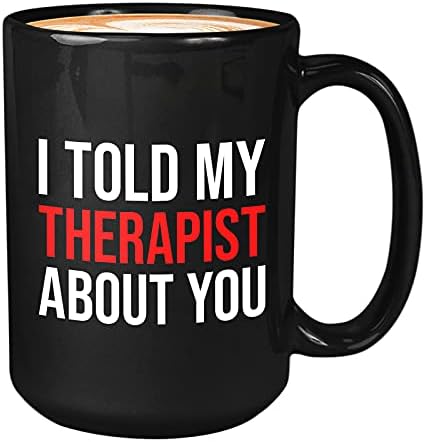 Кафеена чаша Терапевт Bubble Hugs - Аз Разказвам За теб на Своя Терапевт - Забавно Психично здраве Психология Психиатри